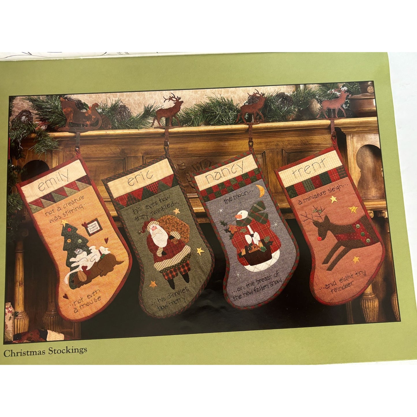 Art To Heart Quilting Pattern Book The Night Before Christmas Stockings Santa