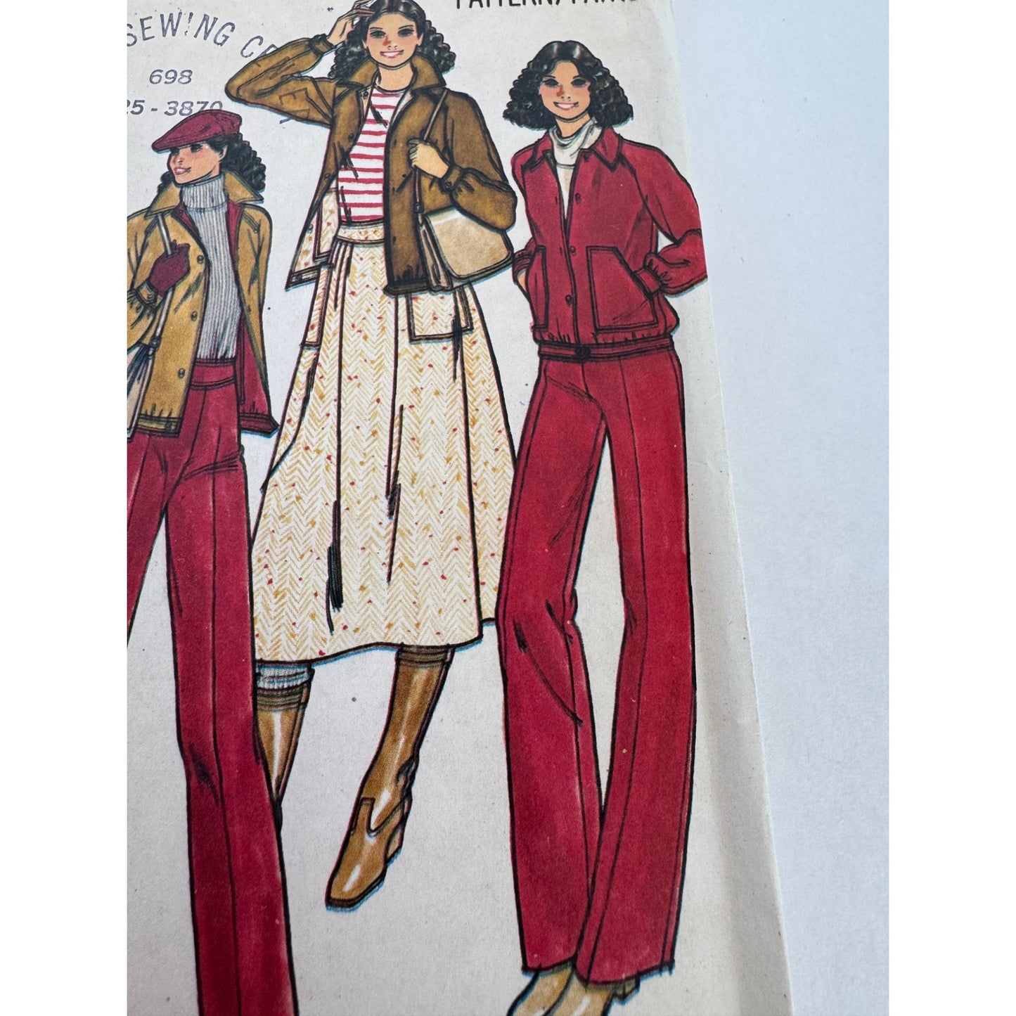 Butterick Sewing Pattern 6242 Reversible Jacket Skirt Pants 14 Vintage UC Rare