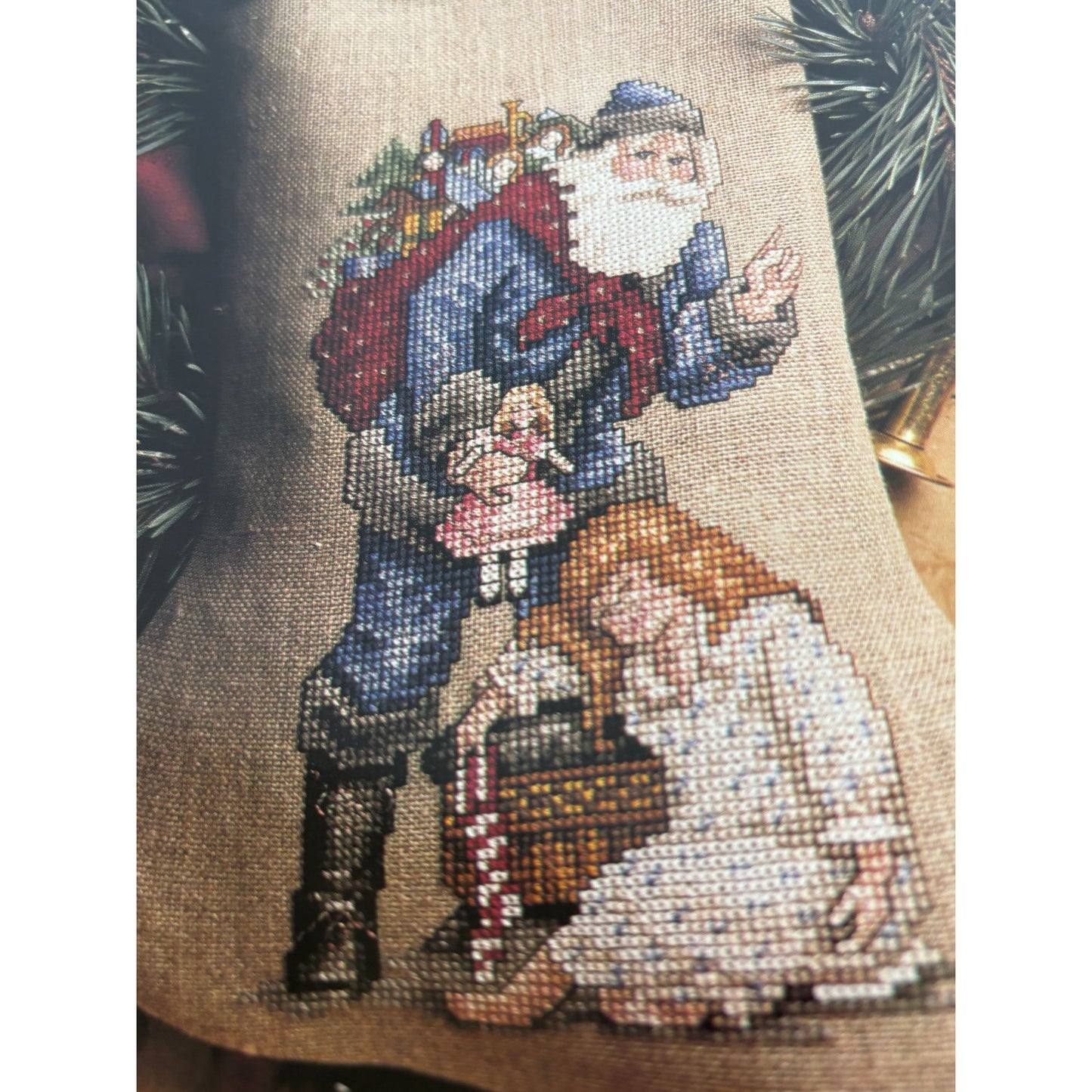Leisure Arts Magazine December 1989 Santa Cross Stitch Knit Santa Elf Christmas