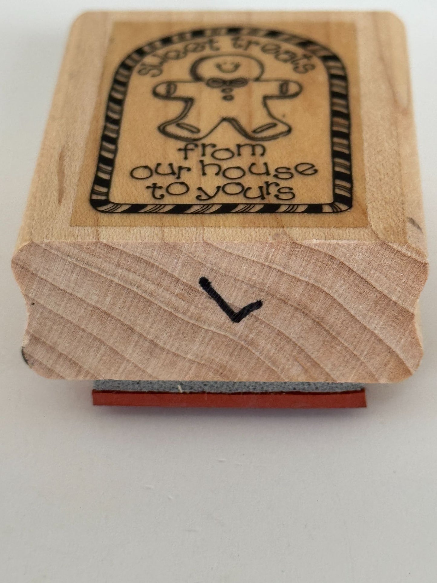 Stampin Up Wood Rubber Stamp Gingerbread Man Christmas Gift Tag Sweet Treats