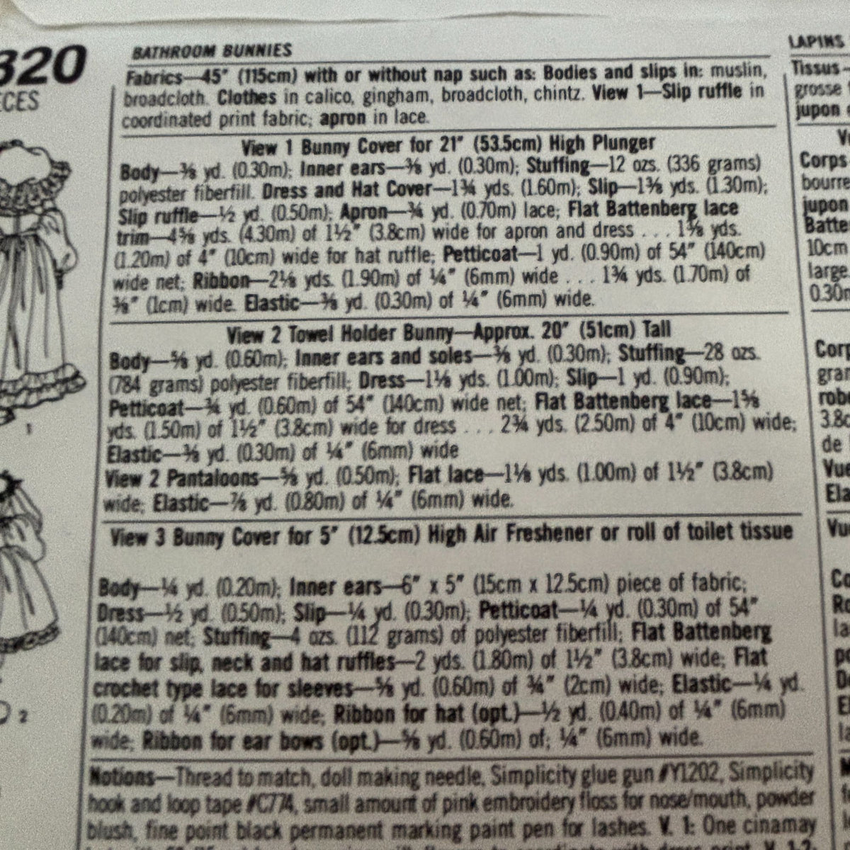 Simplicity Crafts Sewing Pattern 8320: Bathroom Bunnies