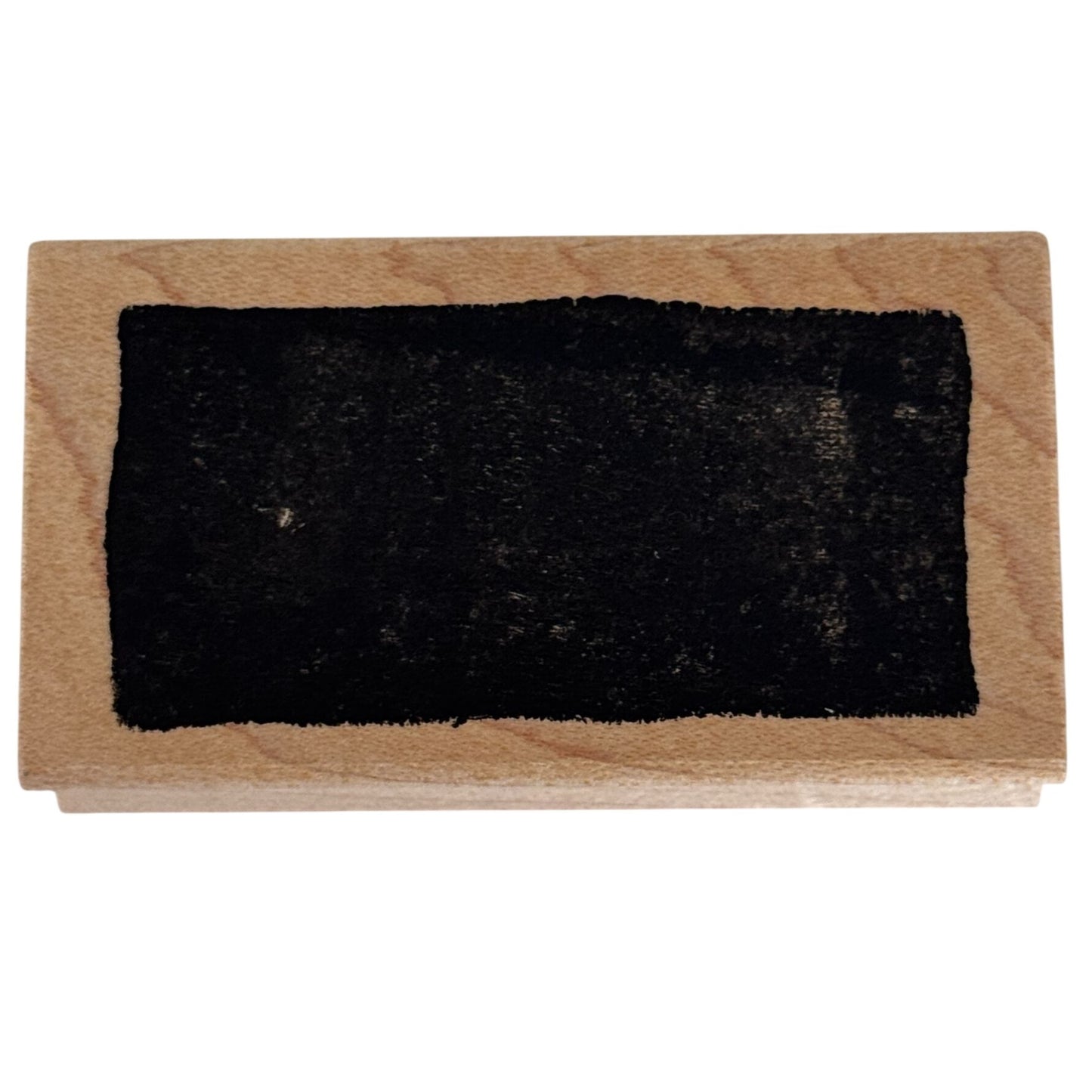 Impress Rubber Stamp Rectangle Background Solid Shape Grunge Rough Edges Blackout Confidential Cardmaking Craft