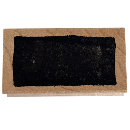 Impress Rubber Stamp Rectangle Background Solid Shape Grunge Rough Edges Blackout Confidential Cardmaking Craft