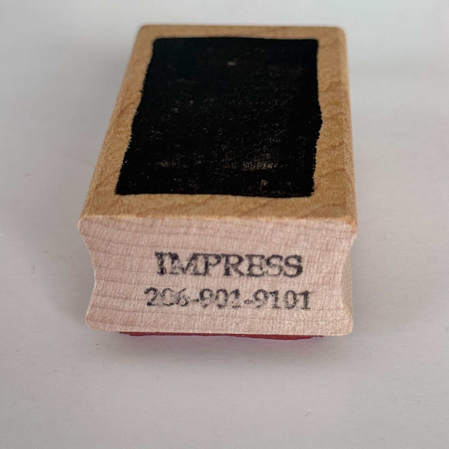 Impress Rubber Stamp Rectangle Background Solid Shape Grunge Rough Edges Blackout Confidential Cardmaking Craft