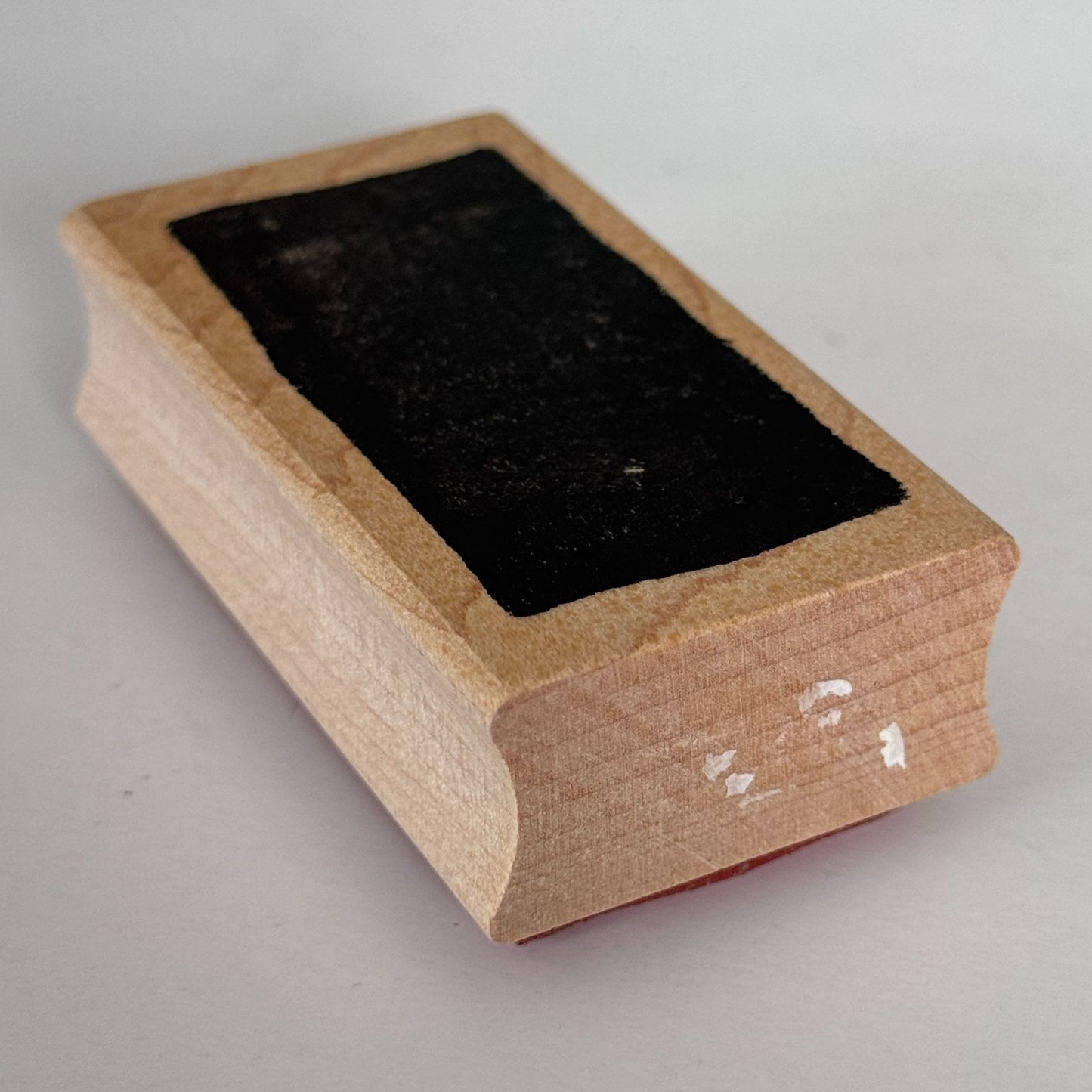 Impress Rubber Stamp Rectangle Background Solid Shape Grunge Rough Edges Blackout Confidential Cardmaking Craft