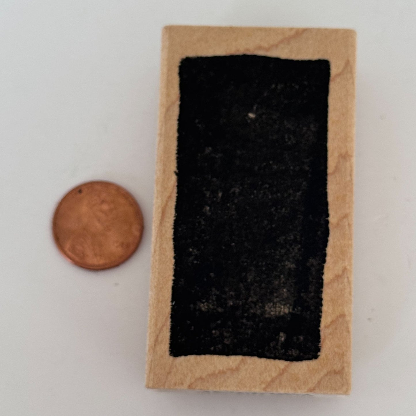 Impress Rubber Stamp Rectangle Background Solid Shape Grunge Rough Edges Blackout Confidential Cardmaking Craft