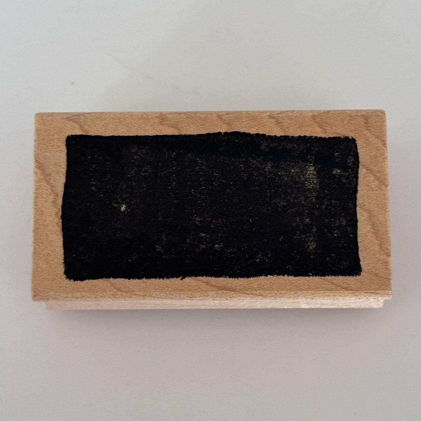 Impress Rubber Stamp Rectangle Background Solid Shape Grunge Rough Edges Blackout Confidential Cardmaking Craft