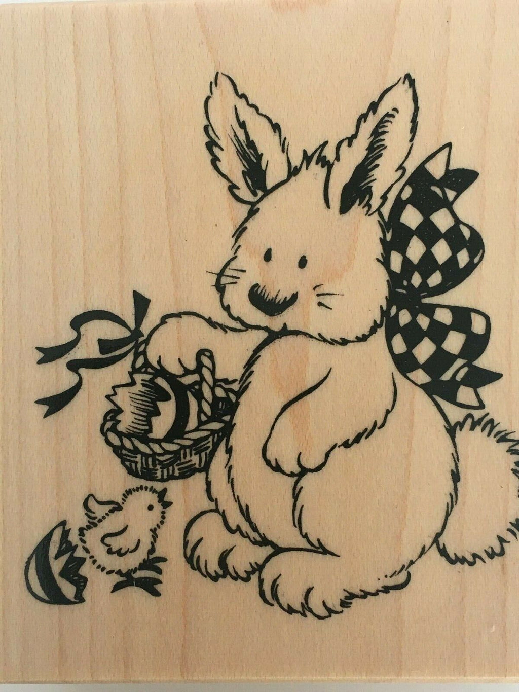 PSX Easter Bunny Hatched Chick Basket Humor Funny Spring Rubber Stamp G-2672