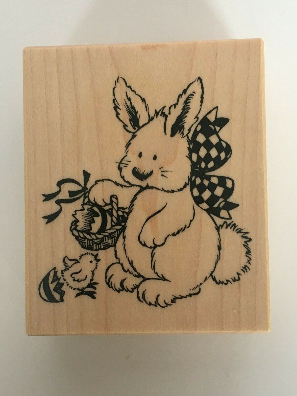 PSX Easter Bunny Hatched Chick Basket Humor Funny Spring Rubber Stamp G-2672