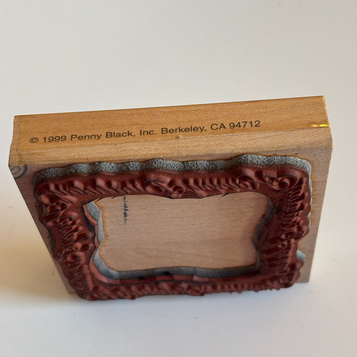 Penny Black Rubber Stamp Happy Birthday Frame Cursive Card Making Square 1428K
