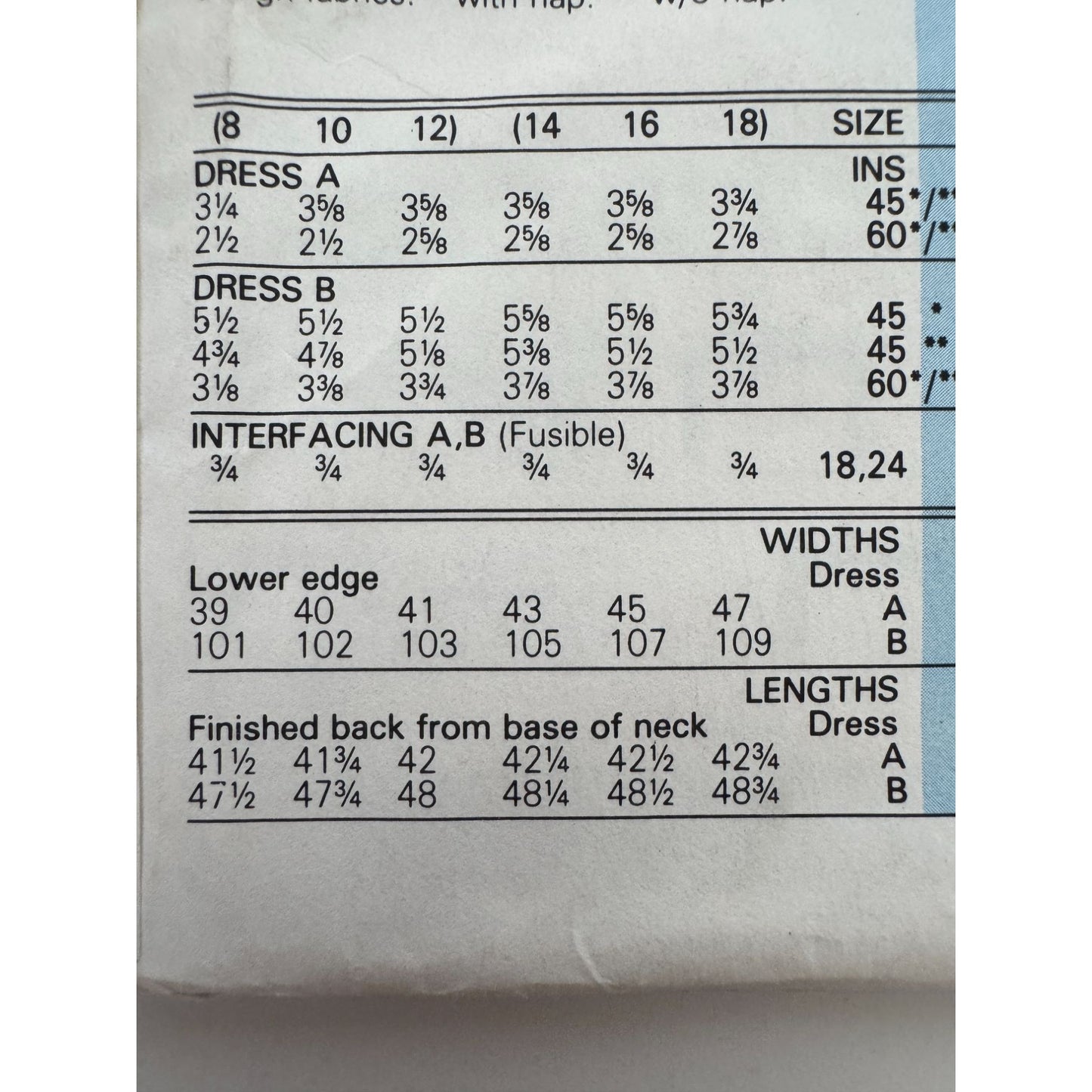 Vogue Sewing Pattern 9458 Dress Straight or Flared Pockets 1980s 8 10 12 Uncut