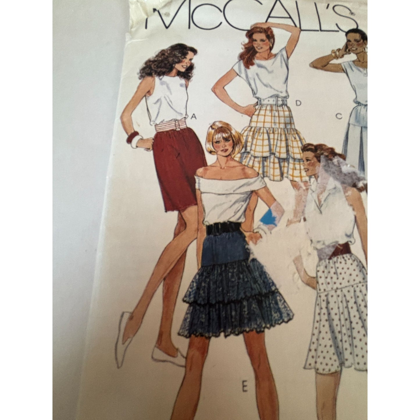 McCalls Sewing Pattern 3643 Misses Skirt Size 6 8 XS 1980s Style Vintage Uncut