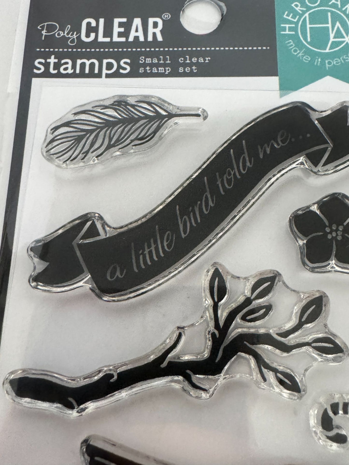 Hero Arts Clear Stamp Set Happy Birthday A Little Bird Told Me Worm Photopolymer