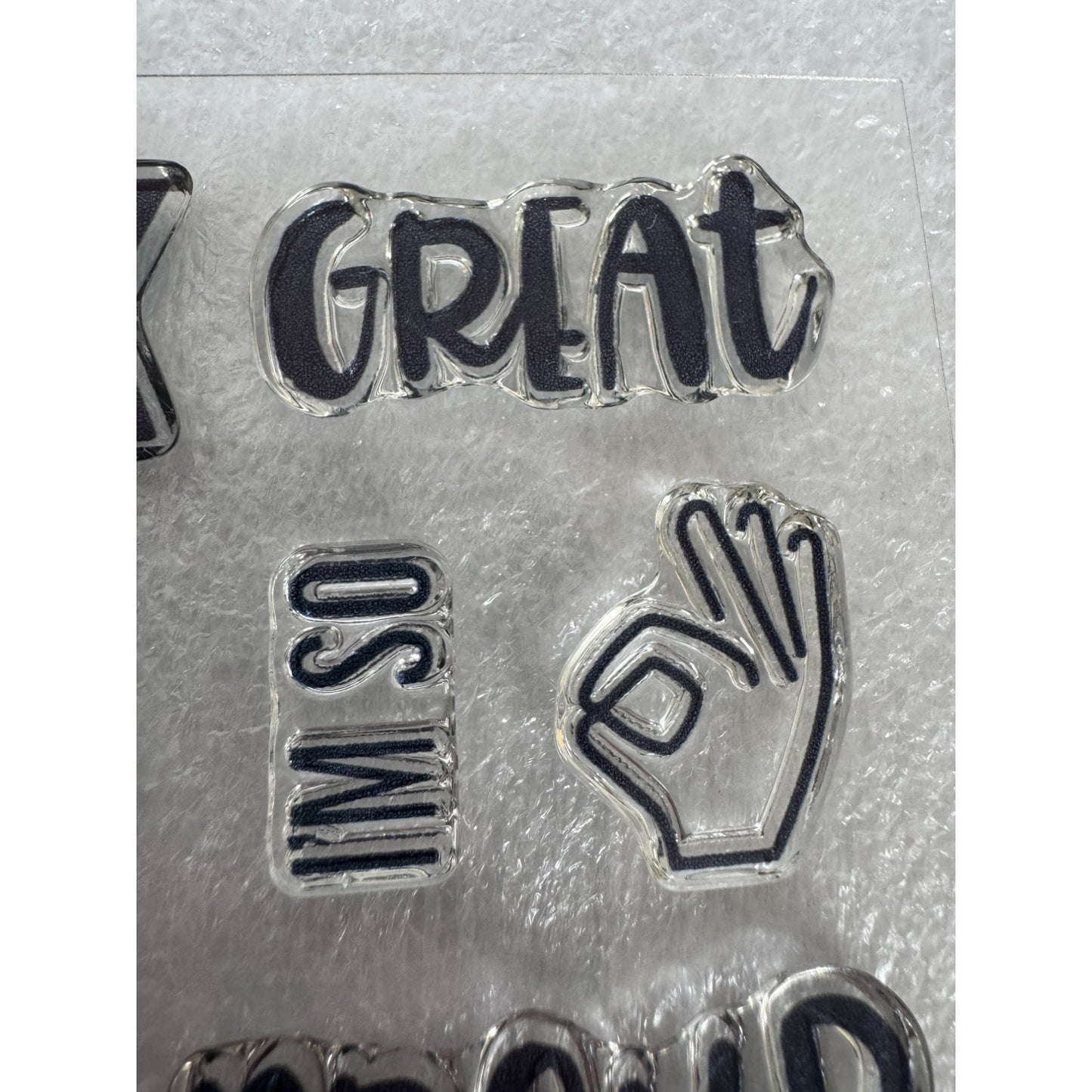 CTMH My Acrylix Acrylic Stamp Set So Proud of You Great Job Proud of You B1629