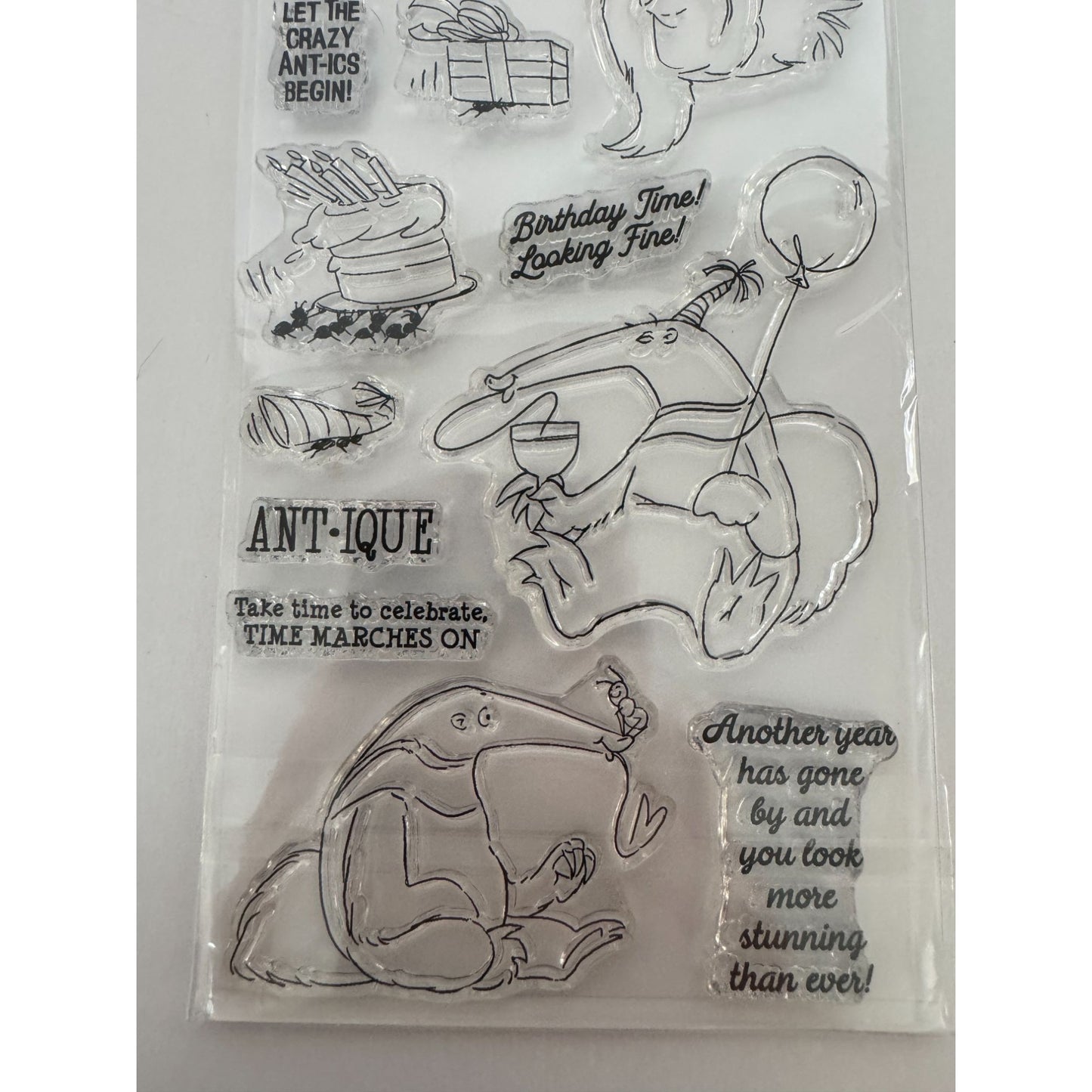 Art Impressions Clear Stamps Crazy Antics Ant Pun Humor Birthday Funny Sayings Cardmaking