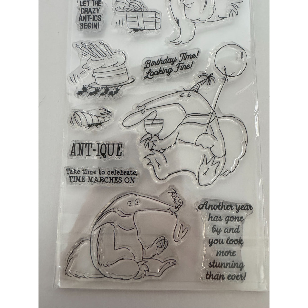 Art Impressions Clear Stamps Crazy Antics Ant Pun Humor Birthday Funny Sayings Cardmaking