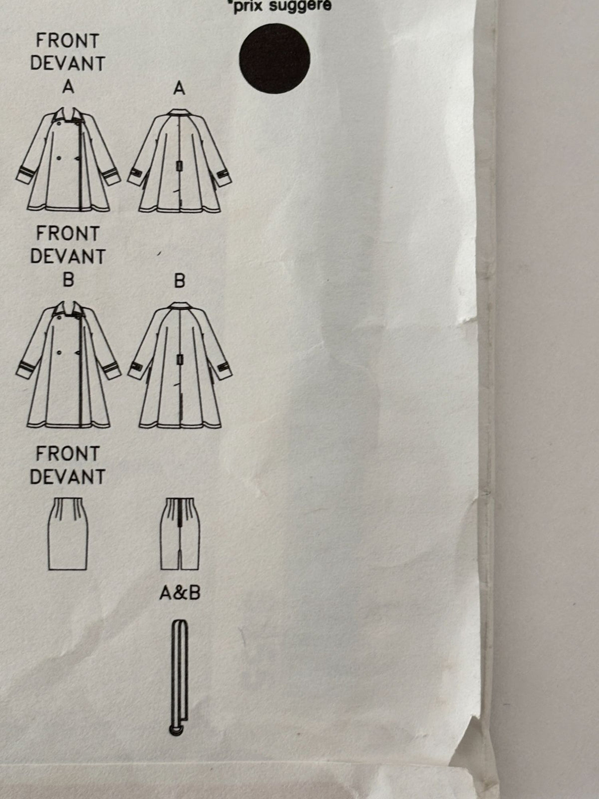 Butterick Sewing Pattern 6355: Misses' Coat and Skirt