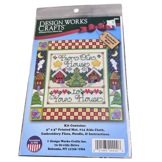 Design Works Crafts Cross Stitch Kit Christmas Gift From Our House Neighbor 502 Holiday