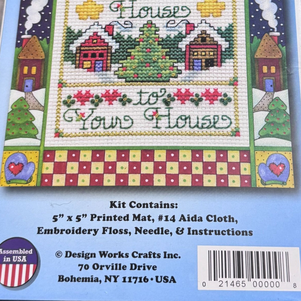 Design Works Crafts Cross Stitch Kit Christmas Gift From Our House Neighbor 502 Holiday