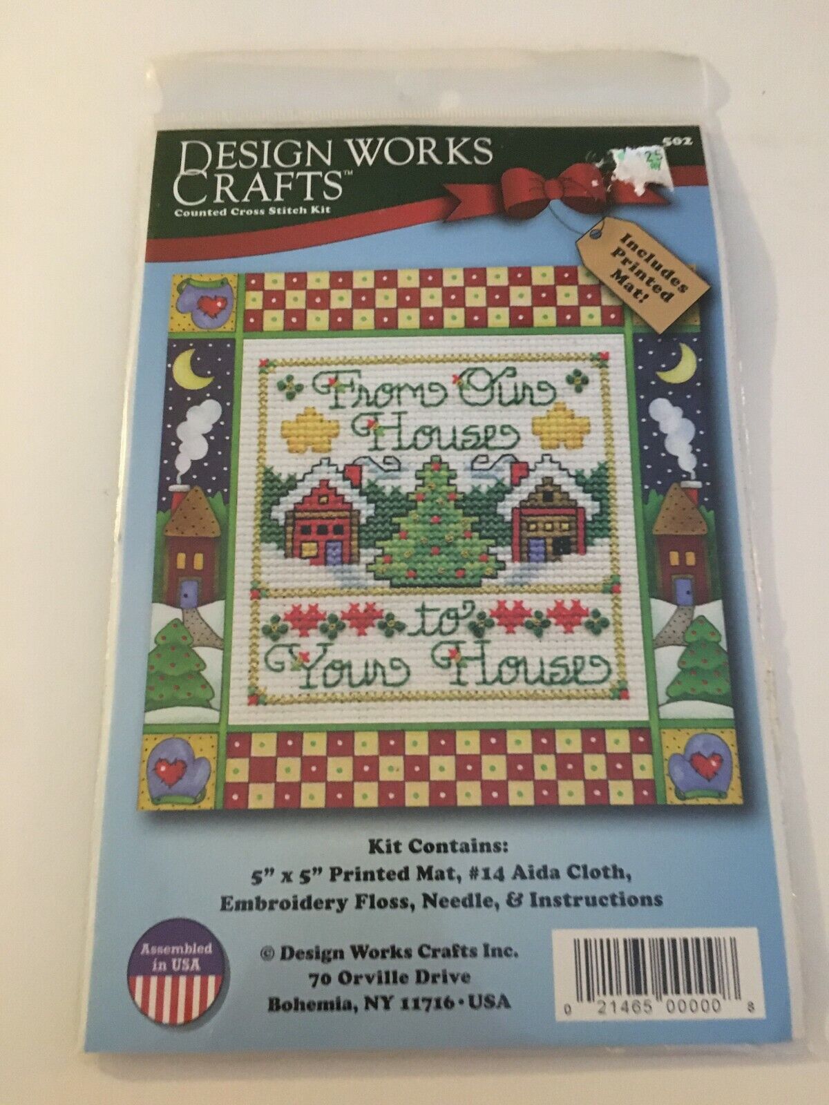 Design Works Crafts Cross Stitch Kit Christmas Gift From Our House Neighbor 502 Holiday