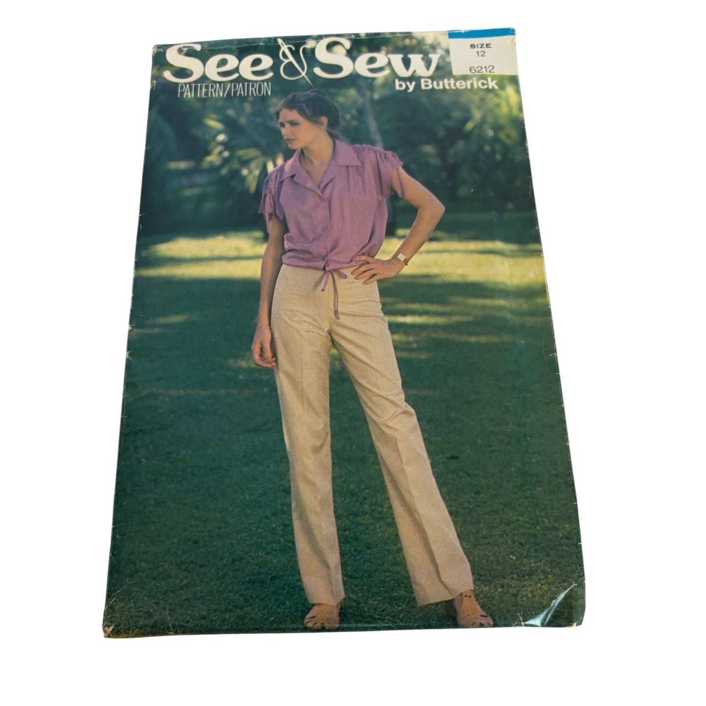 Butterick See and Sew Sewing Pattern 6212 Top Straight Legged Pants Outfit 12 UC