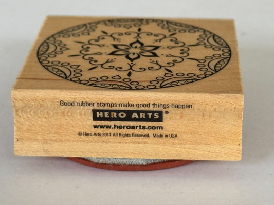 Hero Arts Rubber Stamp Star Ornament Medallion Circle Card Making Craft