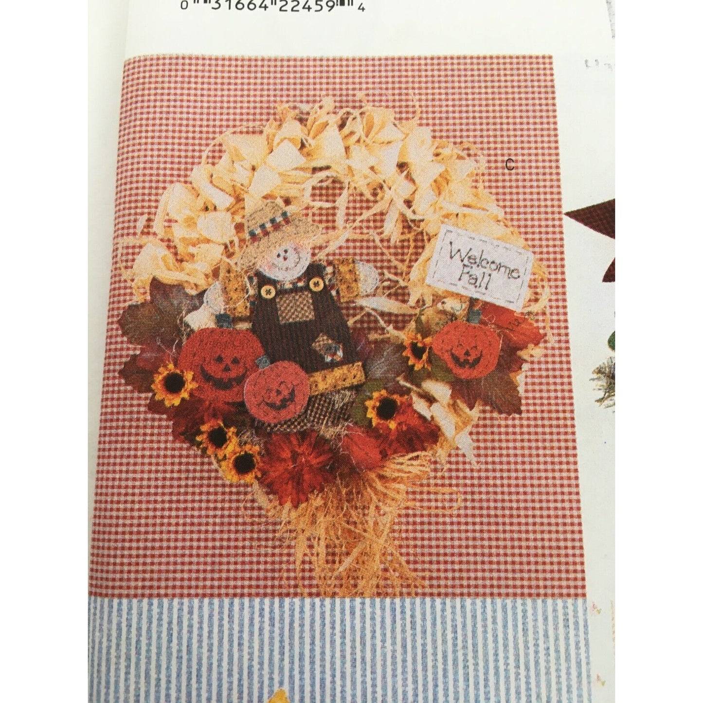Butterick Sewing Pattern 4225 No-Sew Four Seasonal Wreaths Fall Christmas Uncut