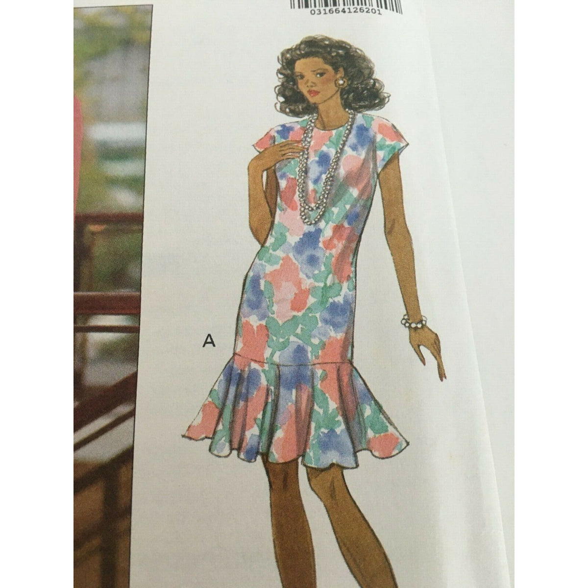 Butterick Sewing Pattern 5987 Jacket Dress Hemline Flounce Cap Sleeves 6 8 10 UC