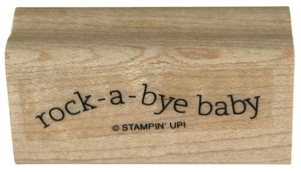 Stampin Up Rubber Stamp Rock-A-Bye Baby Shower Card Making Words Announcement
