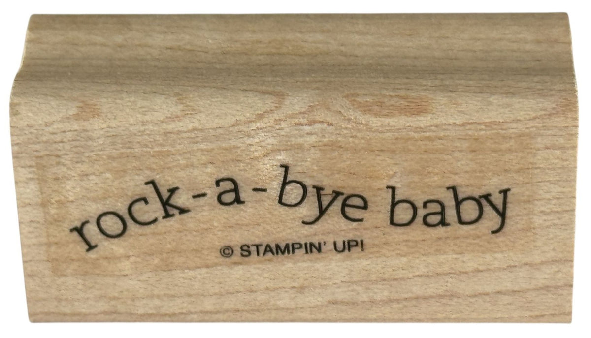 Stampin Up Rubber Stamp Rock-A-Bye Baby Shower Card Making Words Announcement