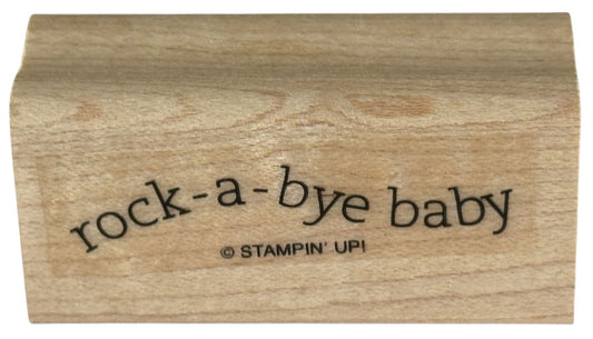 Stampin Up Rubber Stamp Rock-A-Bye Baby Shower Card Making Words Announcement