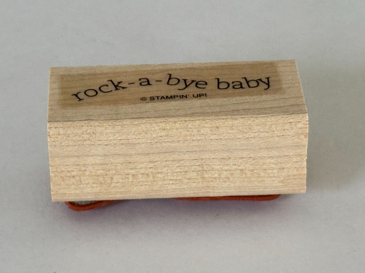 Stampin Up Rubber Stamp Rock-A-Bye Baby Shower Card Making Words Announcement