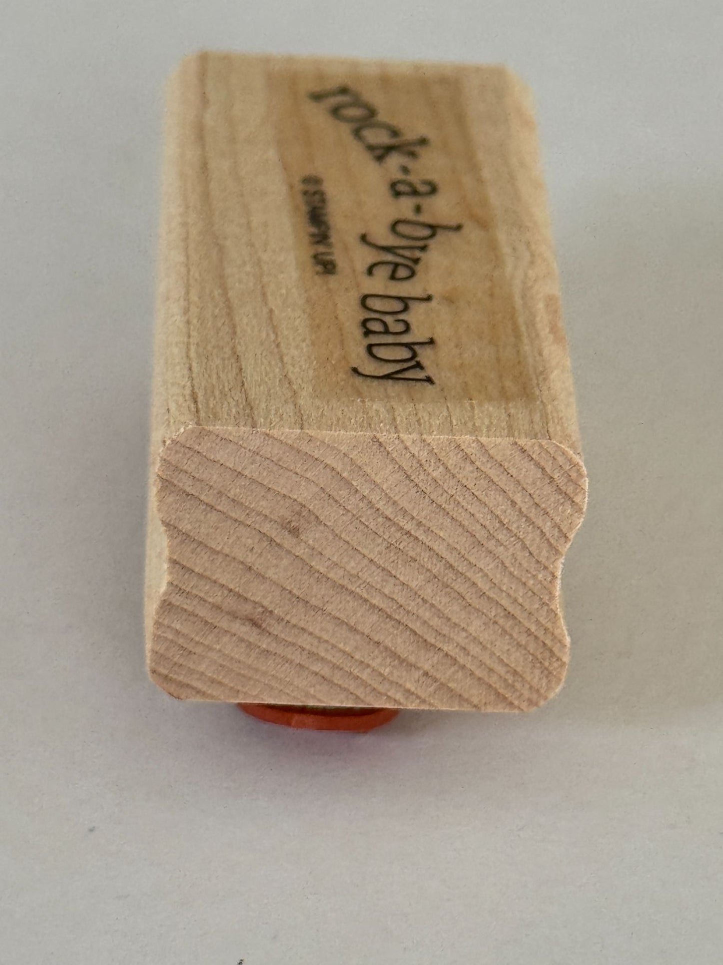 Stampin Up Rubber Stamp Rock-A-Bye Baby Shower Card Making Words Announcement