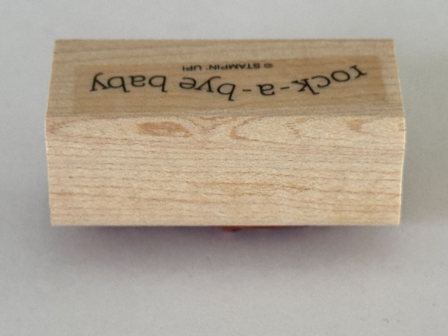 Stampin Up Rubber Stamp Rock-A-Bye Baby Shower Card Making Words Announcement