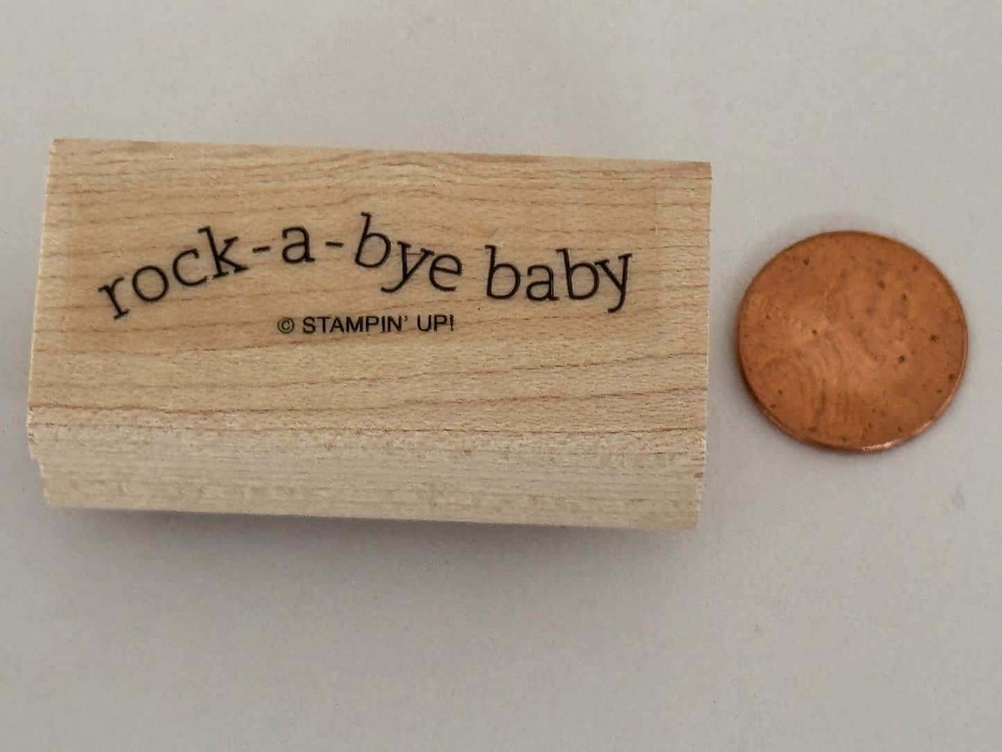 Stampin Up Rubber Stamp Rock-A-Bye Baby Shower Card Making Words Announcement