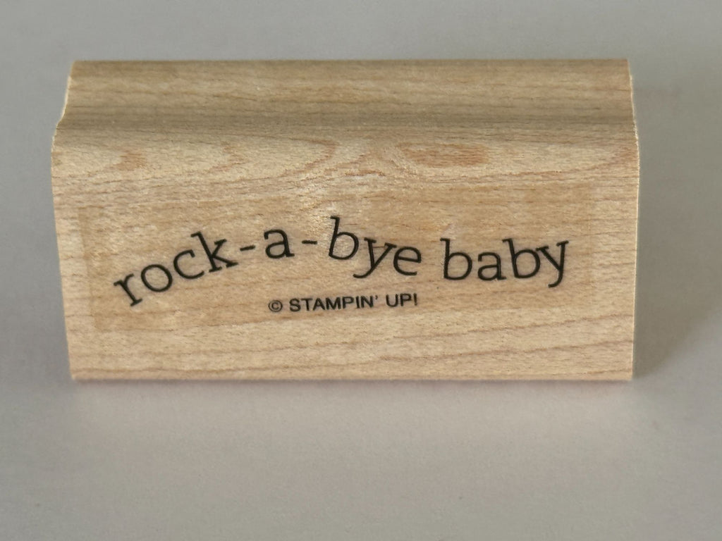 Stampin Up Rubber Stamp Rock-A-Bye Baby Shower Card Making Words Announcement