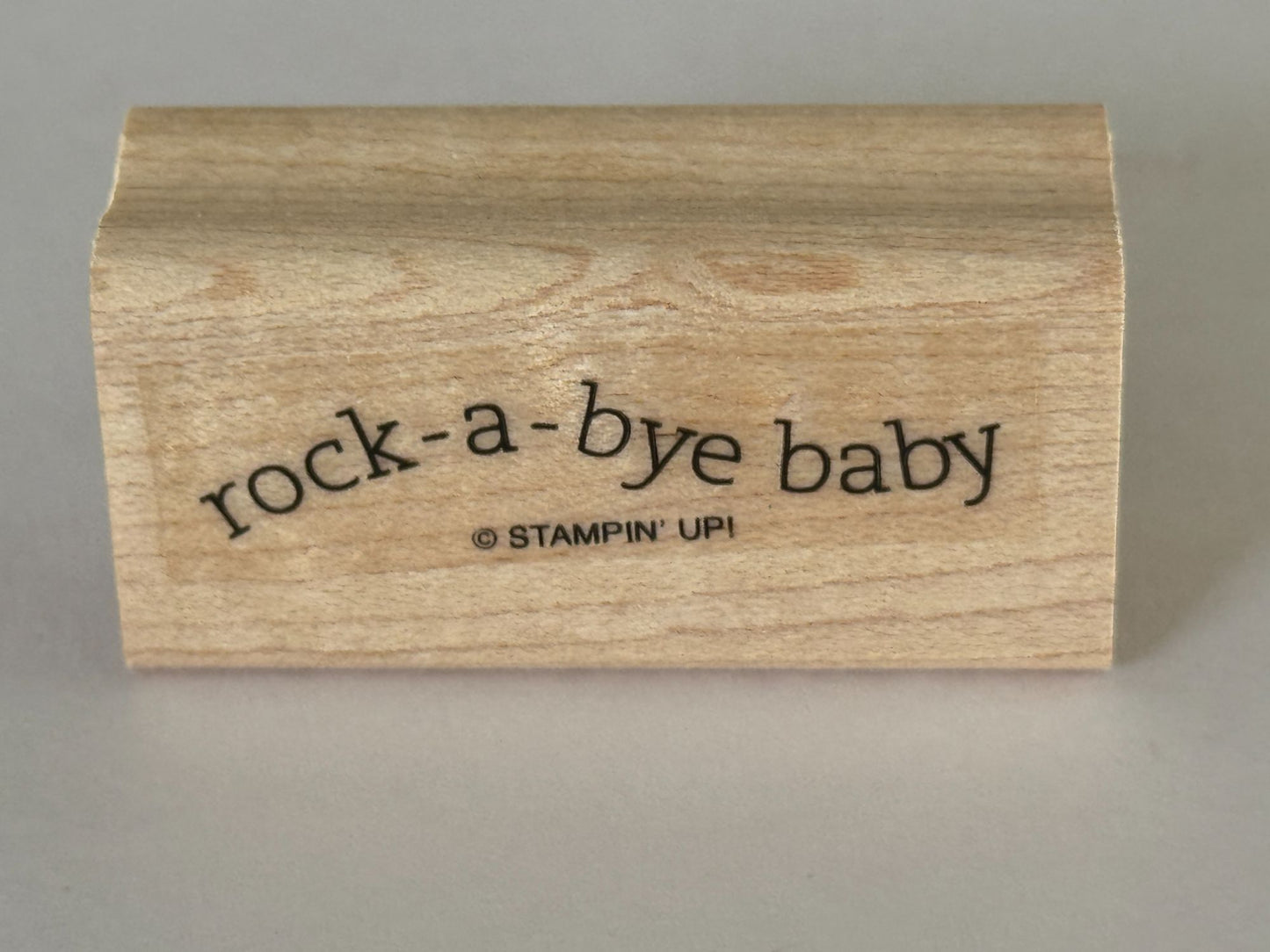 Stampin Up Rubber Stamp Rock-A-Bye Baby Shower Card Making Words Announcement
