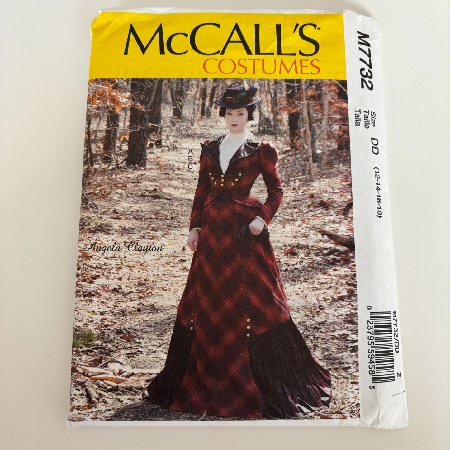 McCalls Sewing Pattern M7732 Victorian Dress Coat Skirt Edwardian Costume 12-18 Uncut Angela Clayton