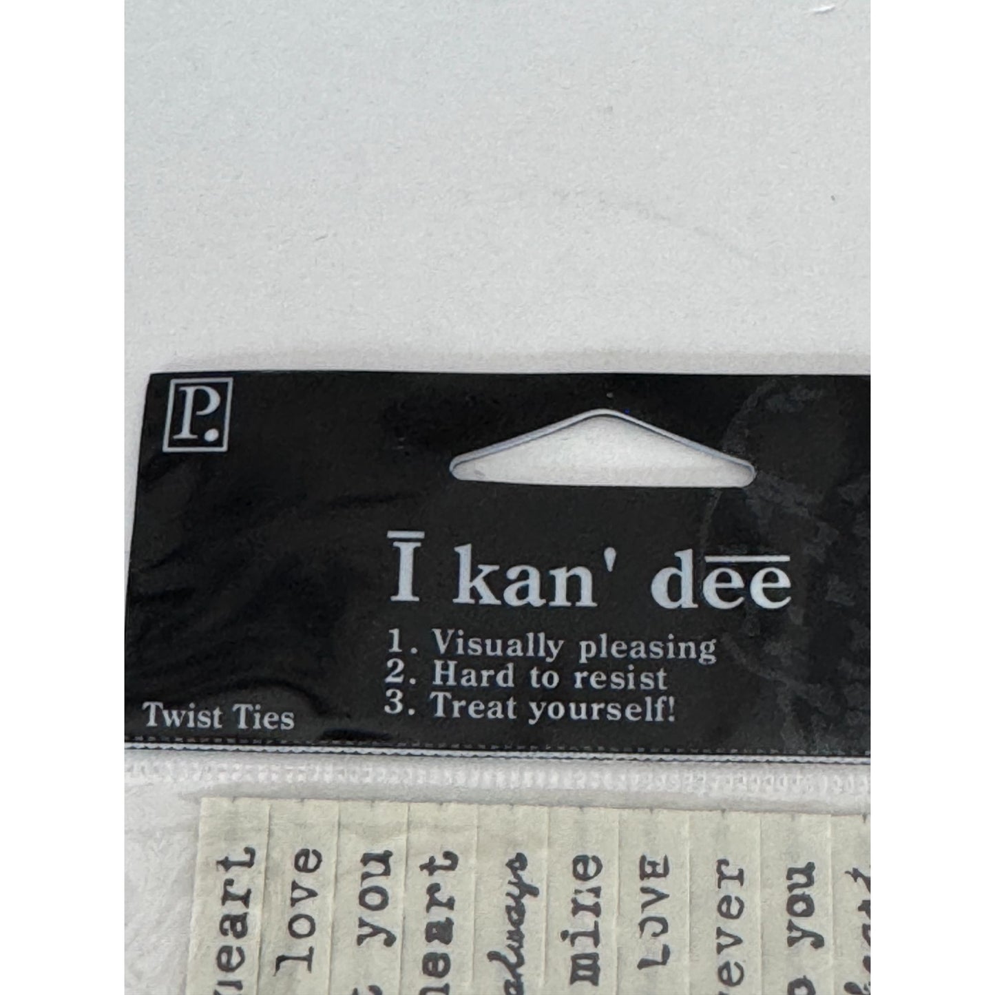 I Kan Dee Twist Ties Love Word Strips Scrapbook Embellishments Romantic Phrases Junk Journaling