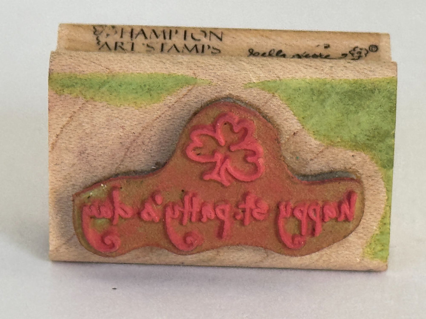 Hampton Art Rubber Stamp Happy St Pattys Day Saint Patrick Cardmaking Irish Luck