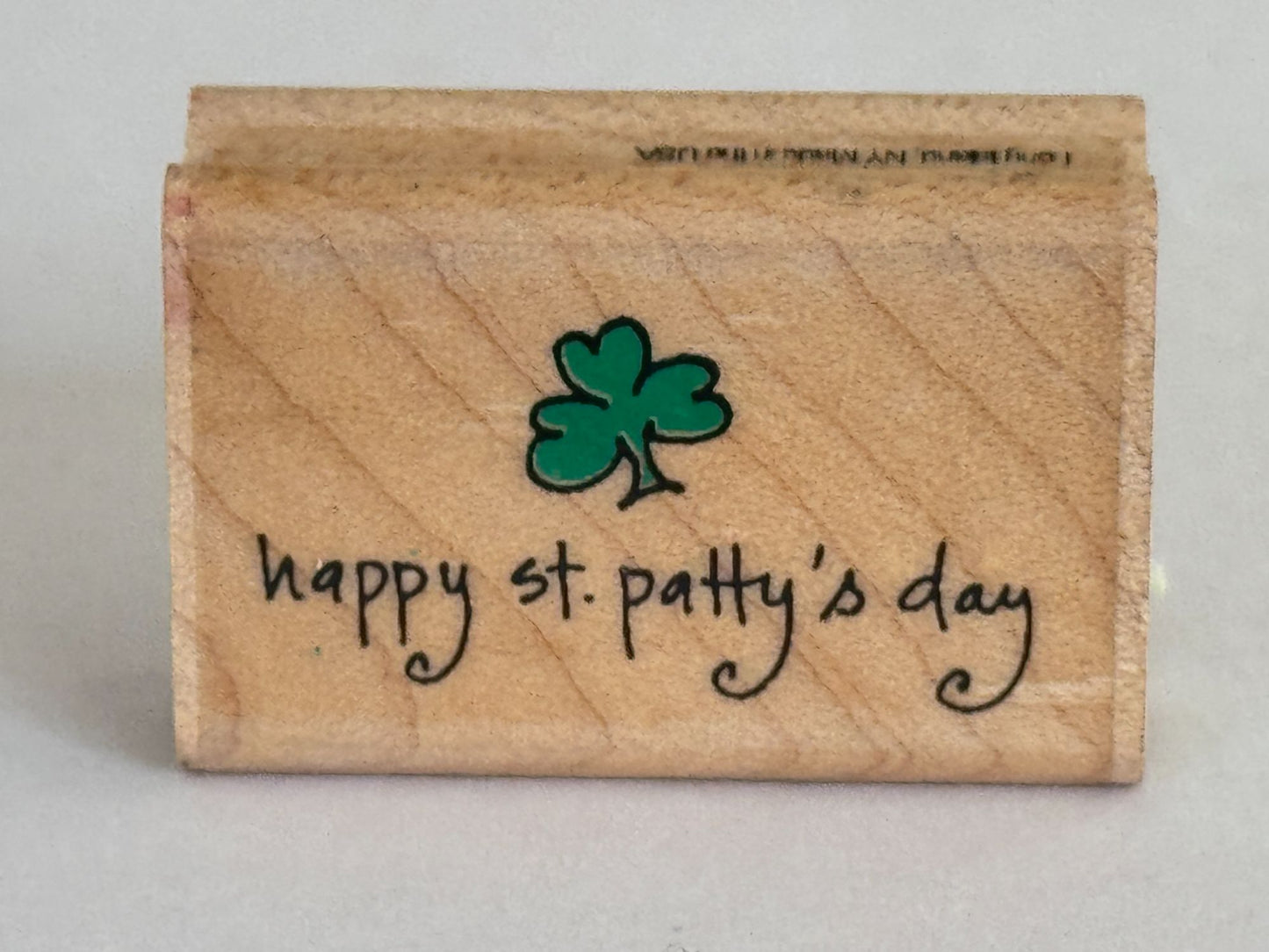 Hampton Art Rubber Stamp Happy St Pattys Day Saint Patrick Cardmaking Irish Luck