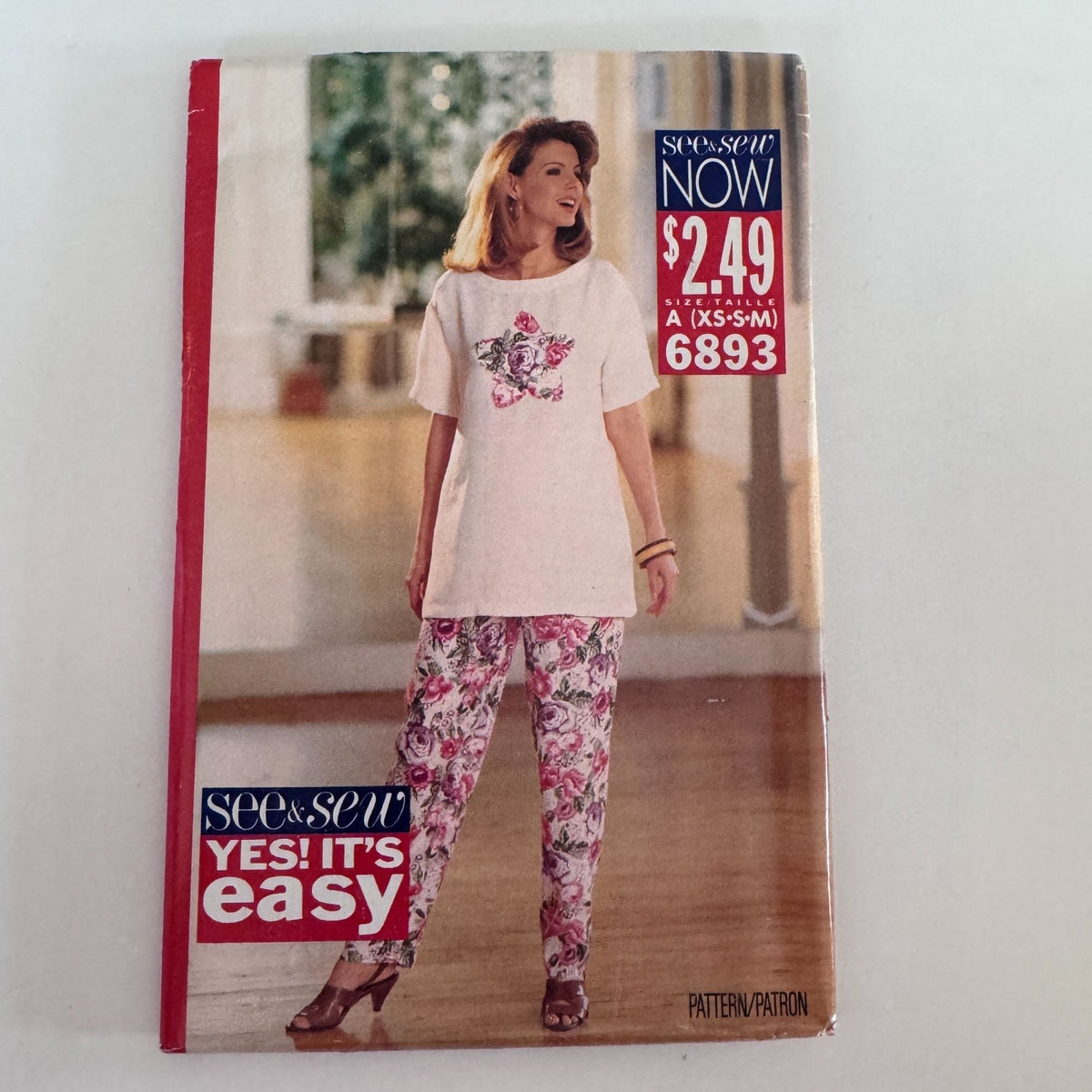 Butterick Sewing Pattern 6893 Top Pants 6-14 Easy 90s Casual Lounge Outfit Uncut Vintage
