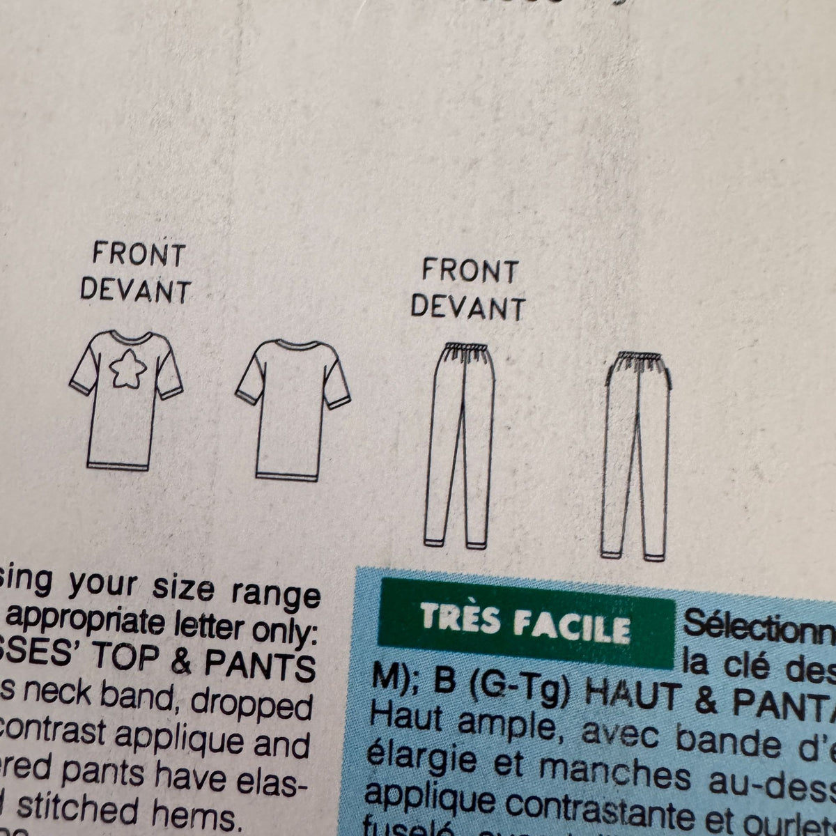 Butterick Sewing Pattern 6893 Top Pants 6-14 Easy 90s Casual Lounge Outfit Uncut Vintage