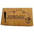 Jordan Name Rubber Stamp Baseball Glove Bat and Ball Sports Kids Boys Name