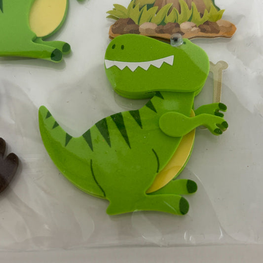 The Paper Studio 3D Stickers T-Rex Dinosaur Volcano Bones Foam Embellishments