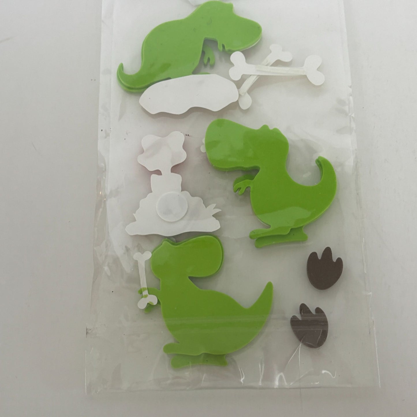 The Paper Studio 3D Stickers T-Rex Dinosaur Volcano Bones Foam Embellishments