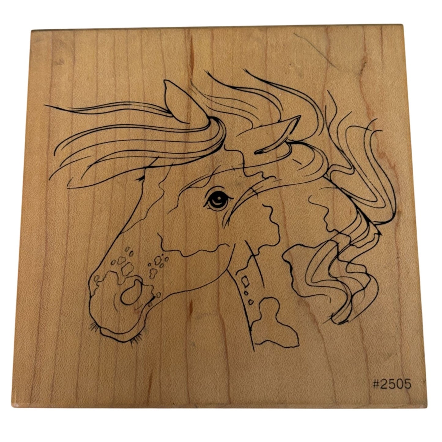 CoMotion Rubber Stamp Artistic Horse Head Crafting Scrapbooking Tool Card Making