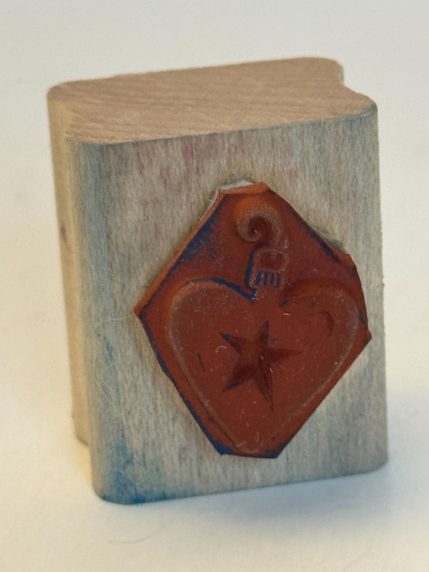 Stampin Up Rubber Stamp Heart Ornament Christmas Star Valentines Day Card Making