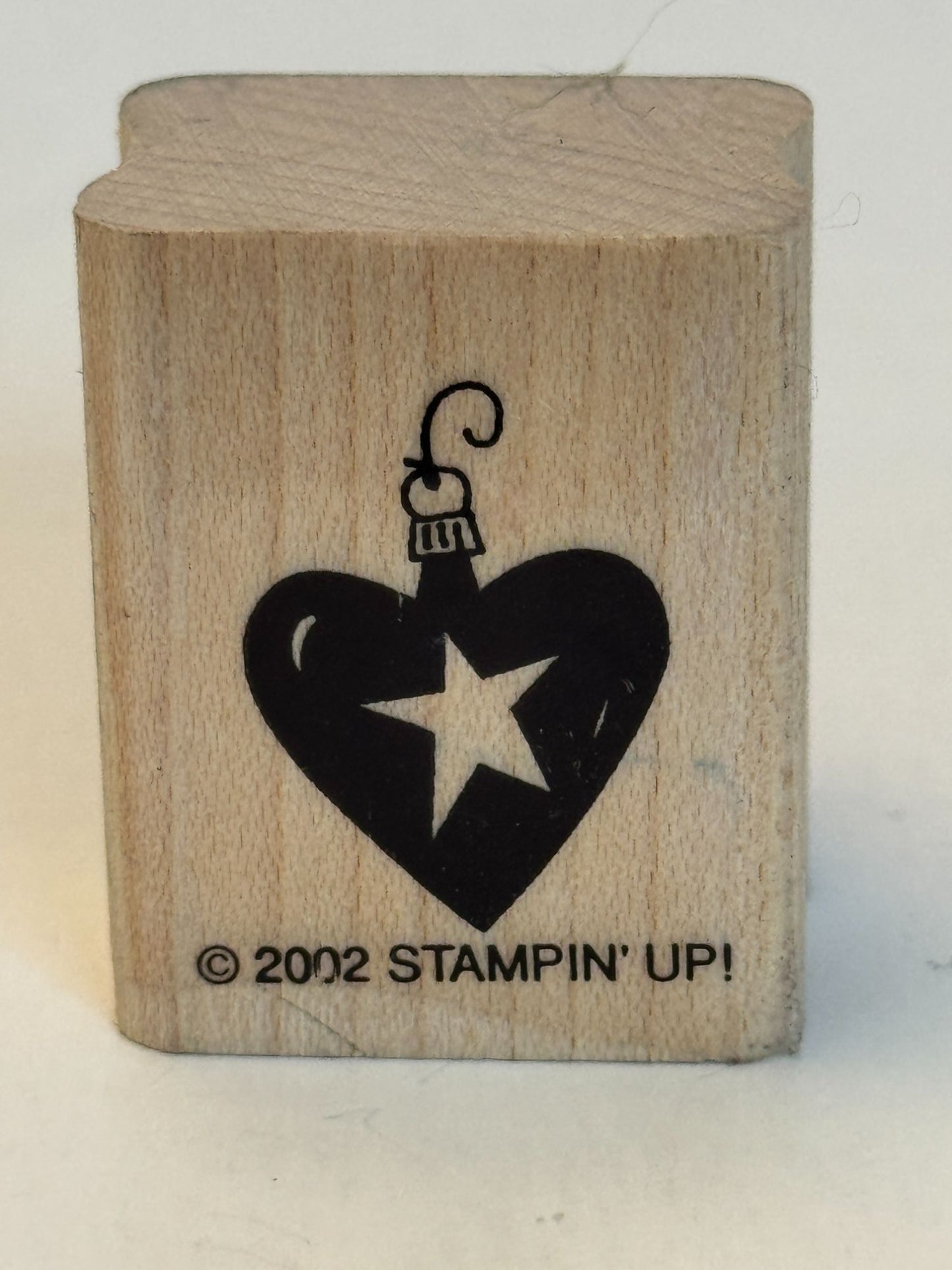 Stampin Up Rubber Stamp Heart Ornament Christmas Star Valentines Day Card Making