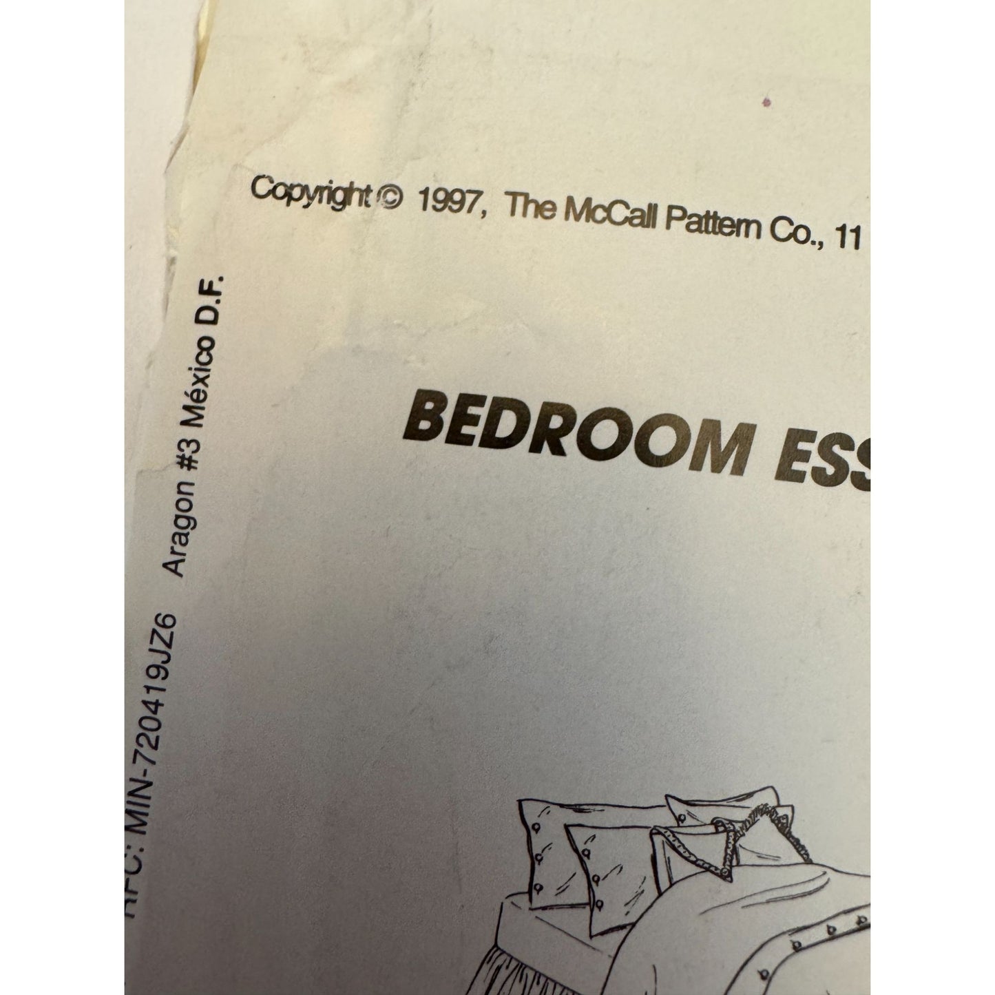 McCalls Sewing Pattern 693 Bedroom Pillow Shams Comforter Cover Curtains Dust Ruffle Uncut